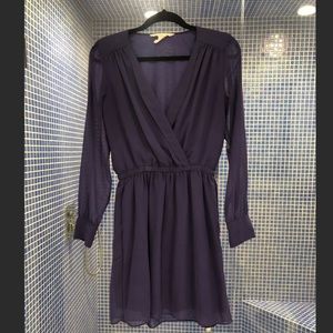 BCBGeneration Long-sleeve Purple Mini Dress